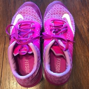 Pink Nike sneakers